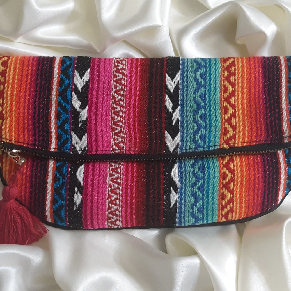 Casa Amarosa Sarape Boho Clutch Handbag